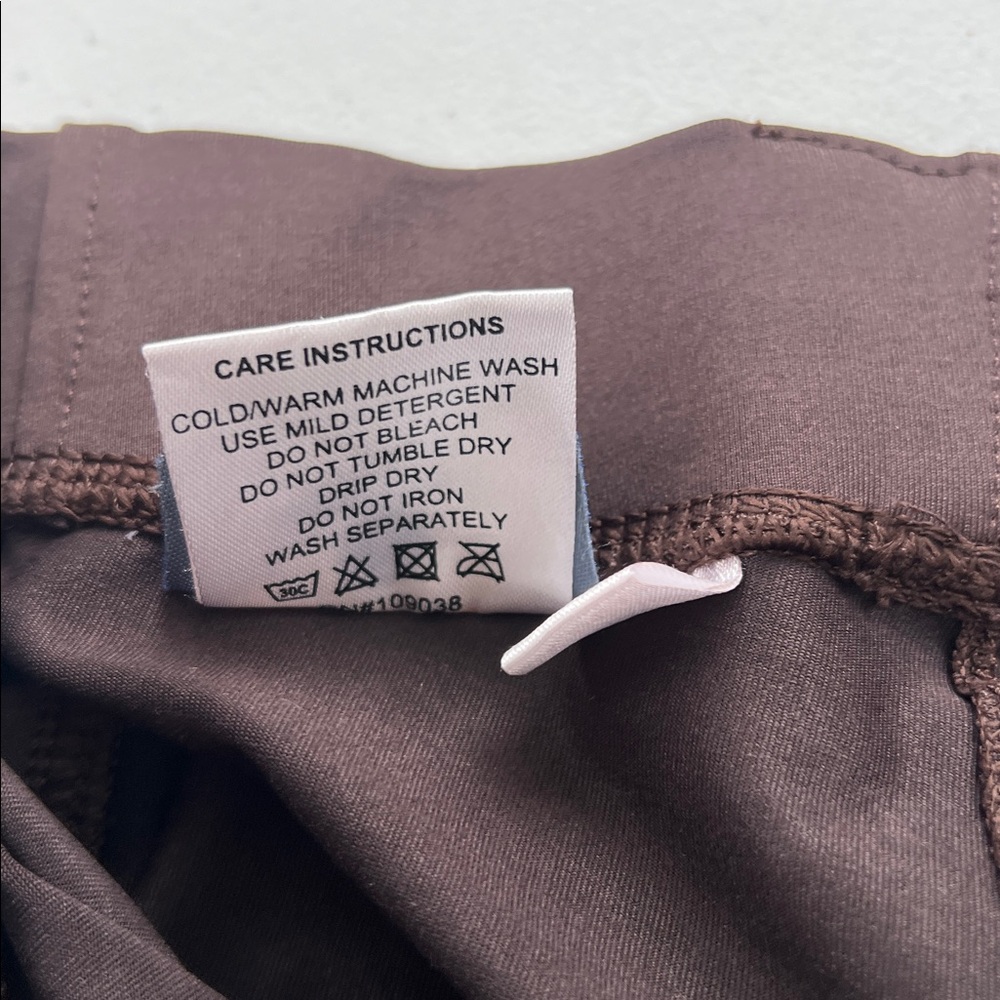 Girls Ovation equestrian pull on riding pants Brown M 28 fits like 12/14 - Picture 11 of 12